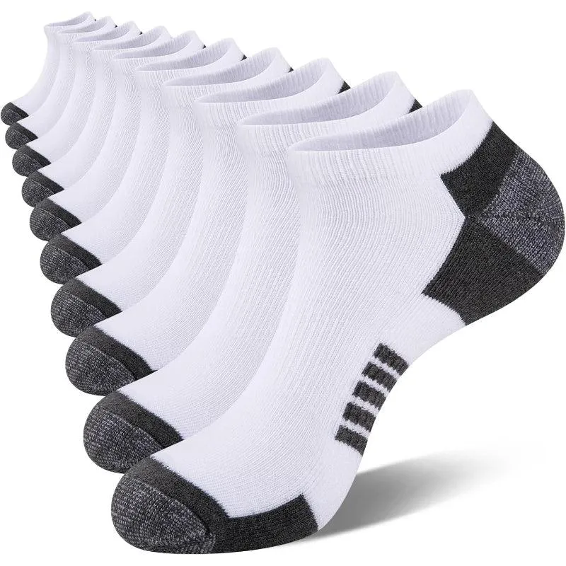 10 Pairs Cushioned Compression Socks - Comfort and Performance