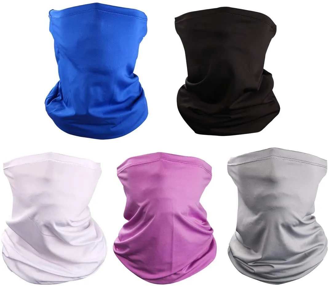 5 Pack UV Protection Face Mask Neck Gaiter Windproof Scarf