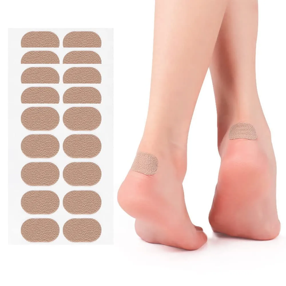 50 Patches Knit Adhesive Foot Pads Knit Mole Skin Patches Foot Care Tape for Chafing Blister Prevention Heel and Toe for Boots Hiking (3 * 2.1 cm)