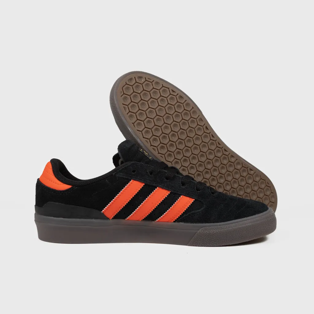 Adidas Skateboarding - Busenitz Vulc 2 Shoes - Core Black / Coral Orange / Gum 5