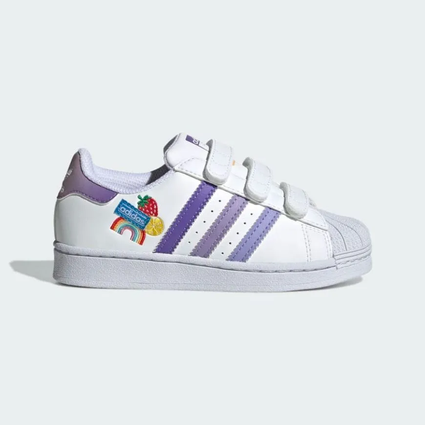 Adidas Superstar Ps-Girls Original Shoes White/Light Purple