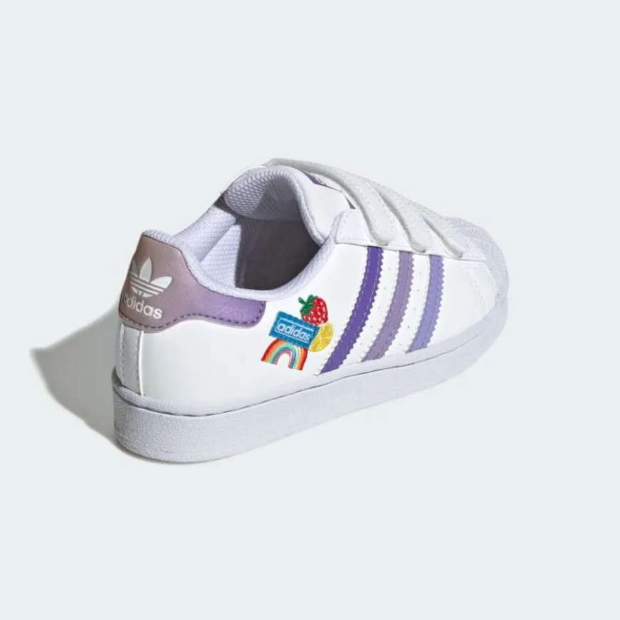 Adidas Superstar Ps-Girls Original Shoes White/Light Purple