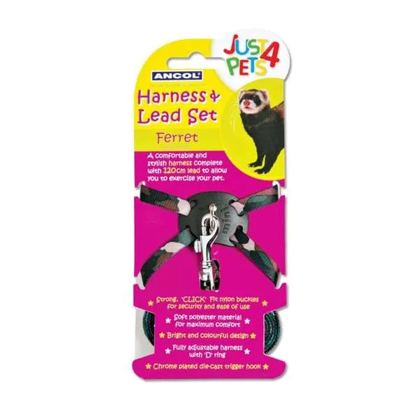 Ancol Just 4 Pets Ferret Harness & Lead Set