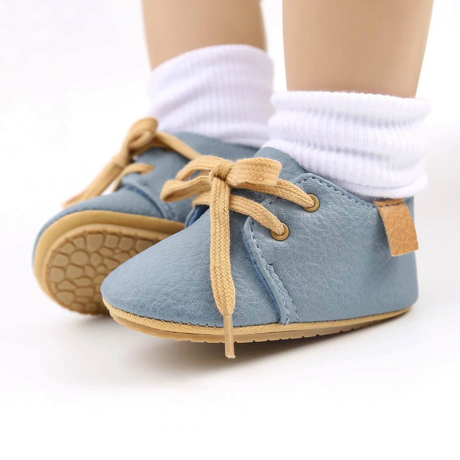 Baby Boys Girls Oxford Shoes PU Leather Soft Infant Walking Shoes