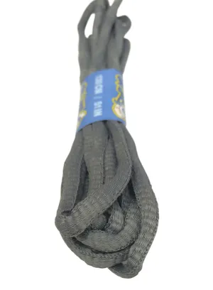 Battleship Grey Oval Running Shoe Shoelaces - 6mm wide