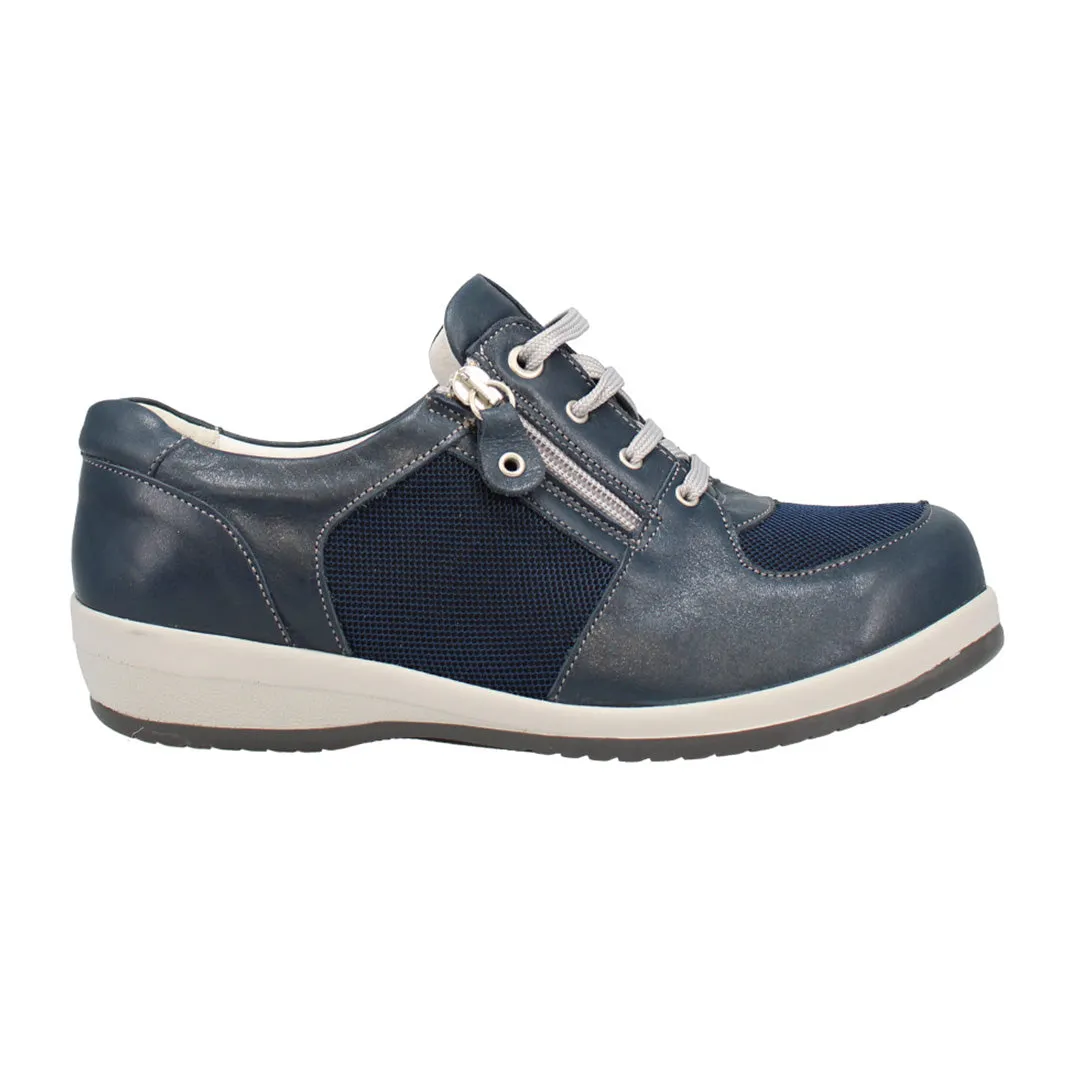 Betty Extra Wide Women's Leather Zip Walking Shoe