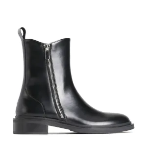 COLLETE ANKLE ZIP BOOTS LEATHER