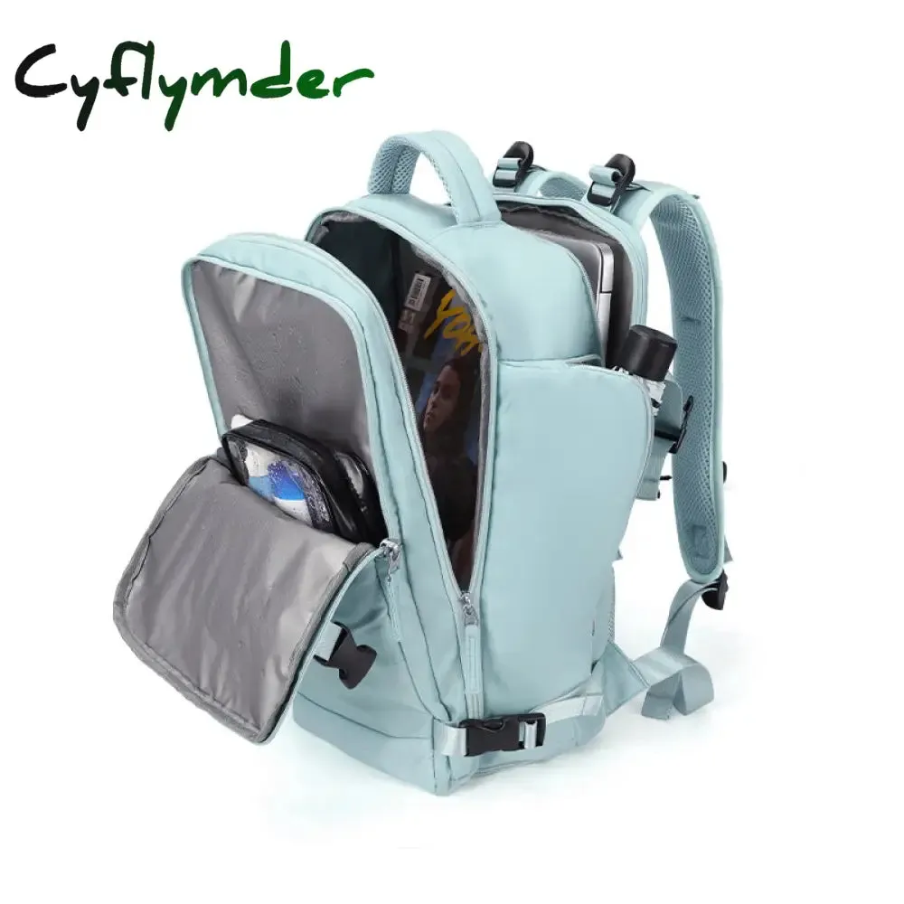 Cyflymder Purple Backpack Multifunctional Travel Bag Big Capactiy Backpack Shoulder Bags for Women with Independent Shoes Pocket Backpack