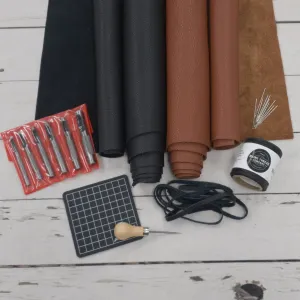 DIY Wrap-Up Boot Moccasin Complete Kit with Guide, Leather, and Tools