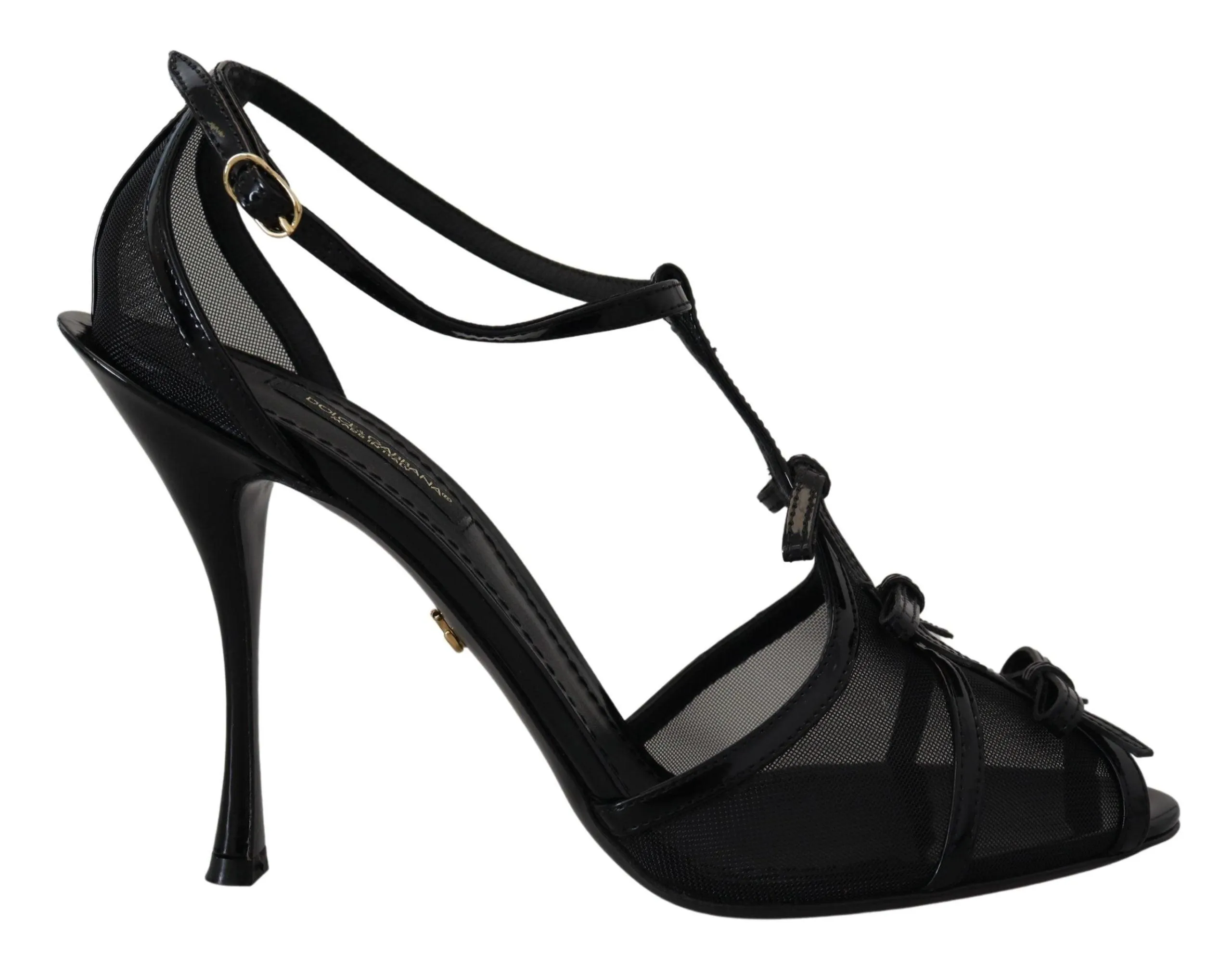 Dolce & Gabbana Black Stiletto High Heels Sandals Shoes