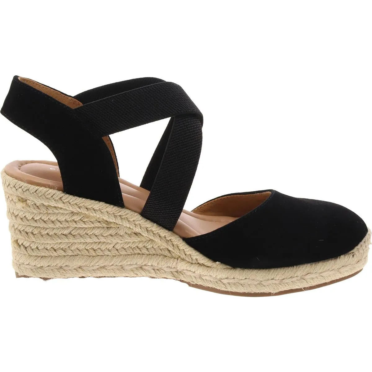 Easy Spirit Womens Meza Suede Round Toe Espadrilles