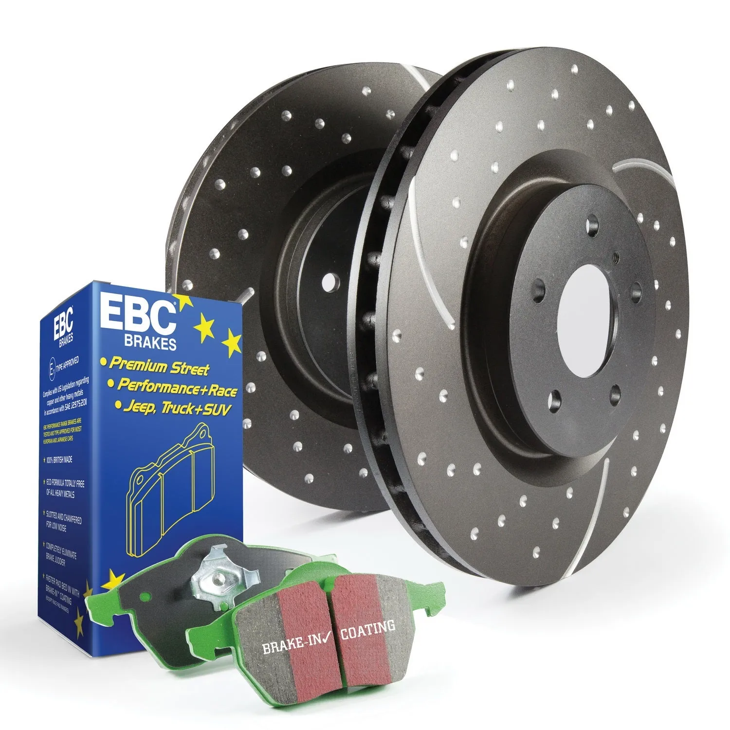 EBC Brakes S10KF1429 S10 Kits Greenstuff 2000 and GD Rotors