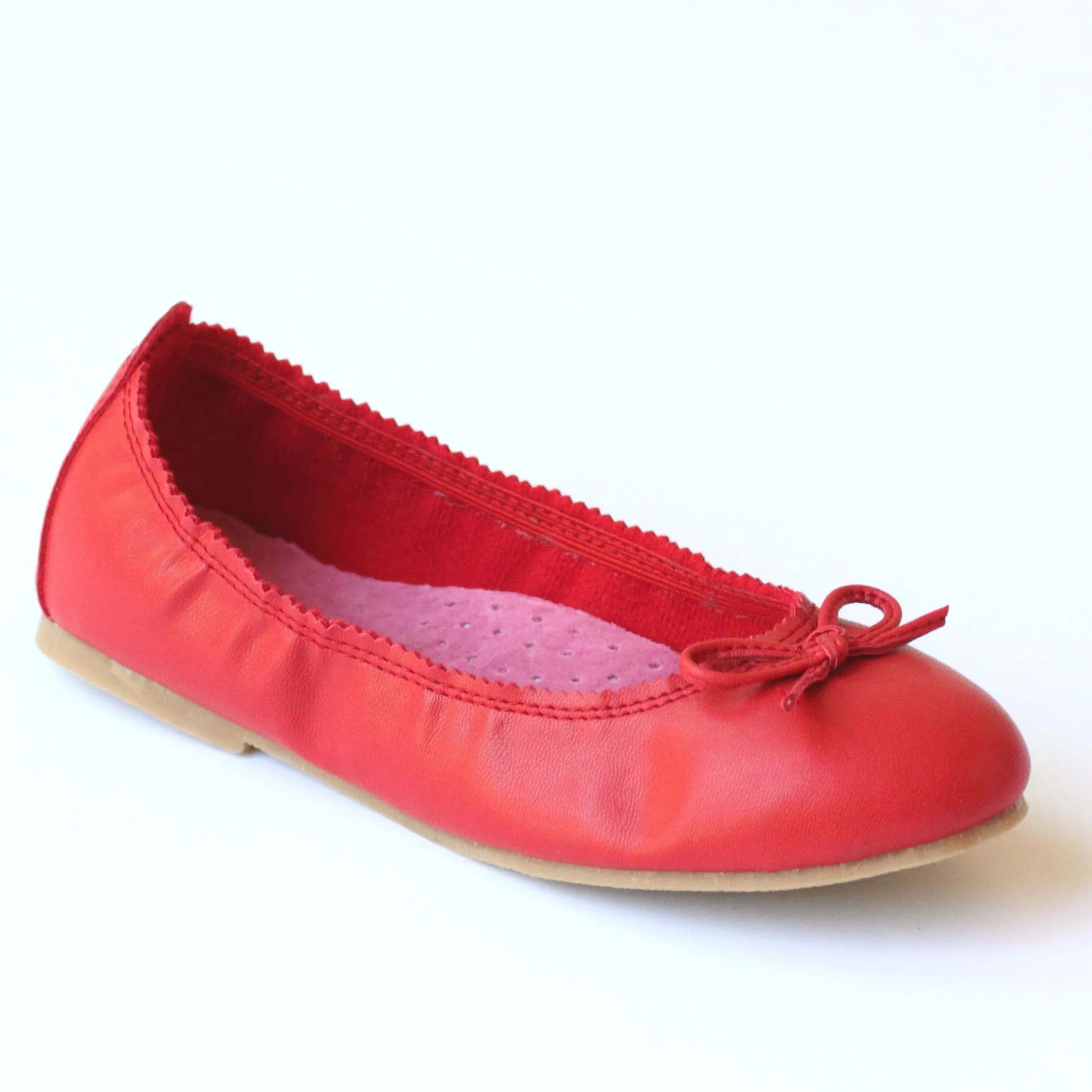 FINAL SALE - L'Amour Girls Tonal Bow Elastic Ballet Flat