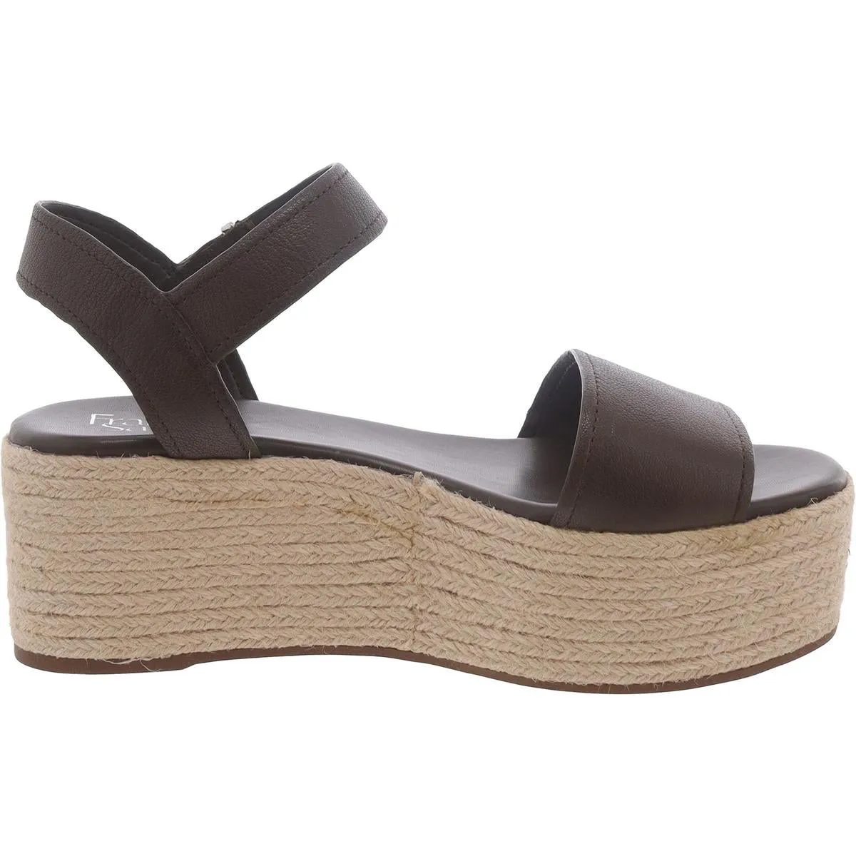 Franco Sarto Womens Ben Leather Open Toe Espadrilles