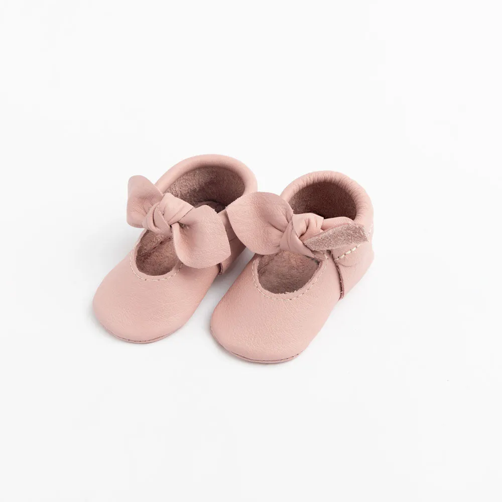 Freshly Picked Blush Knotted Bow Soft Sole Moccasins