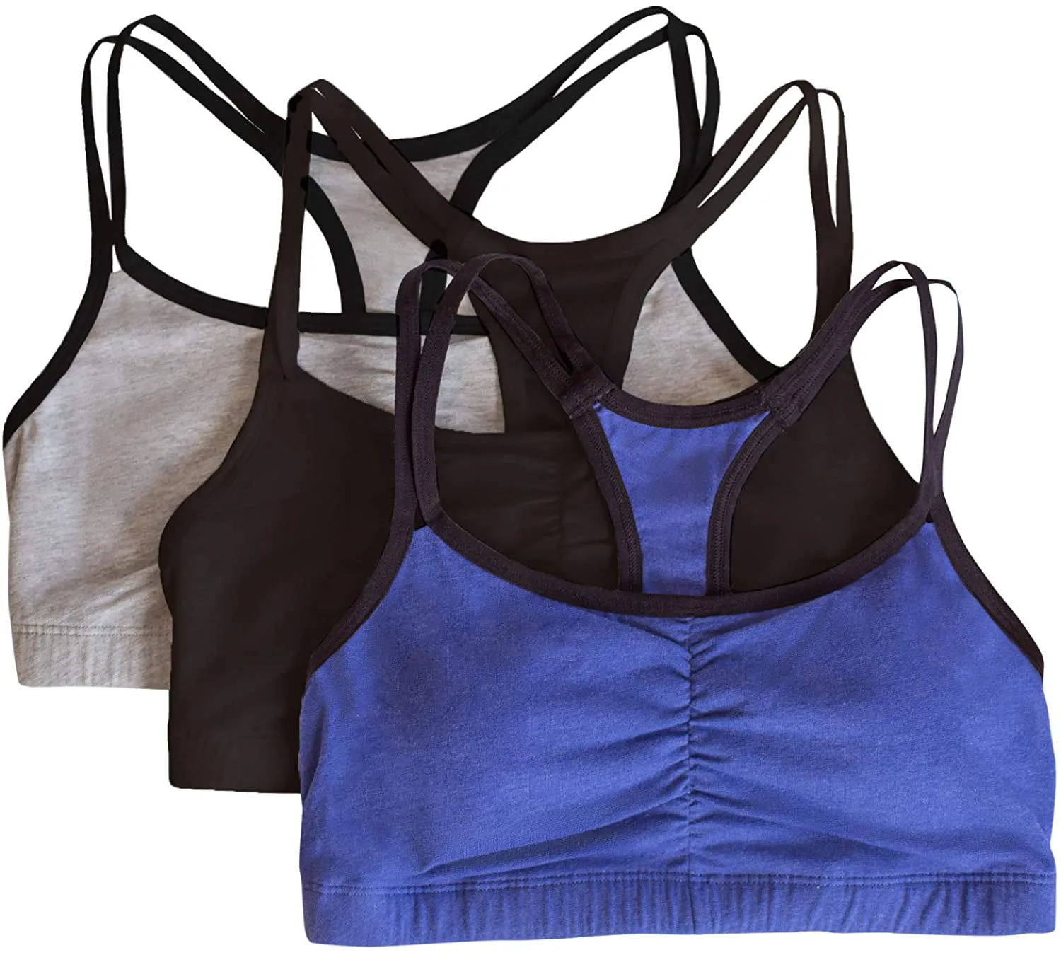 Fruit of the Loom Women's Spaghetti Strap Cotton Pullover Sports Bra