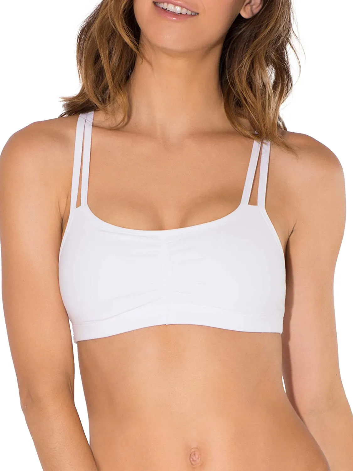 Fruit of the Loom Women's Spaghetti Strap Cotton Pullover Sports Bra