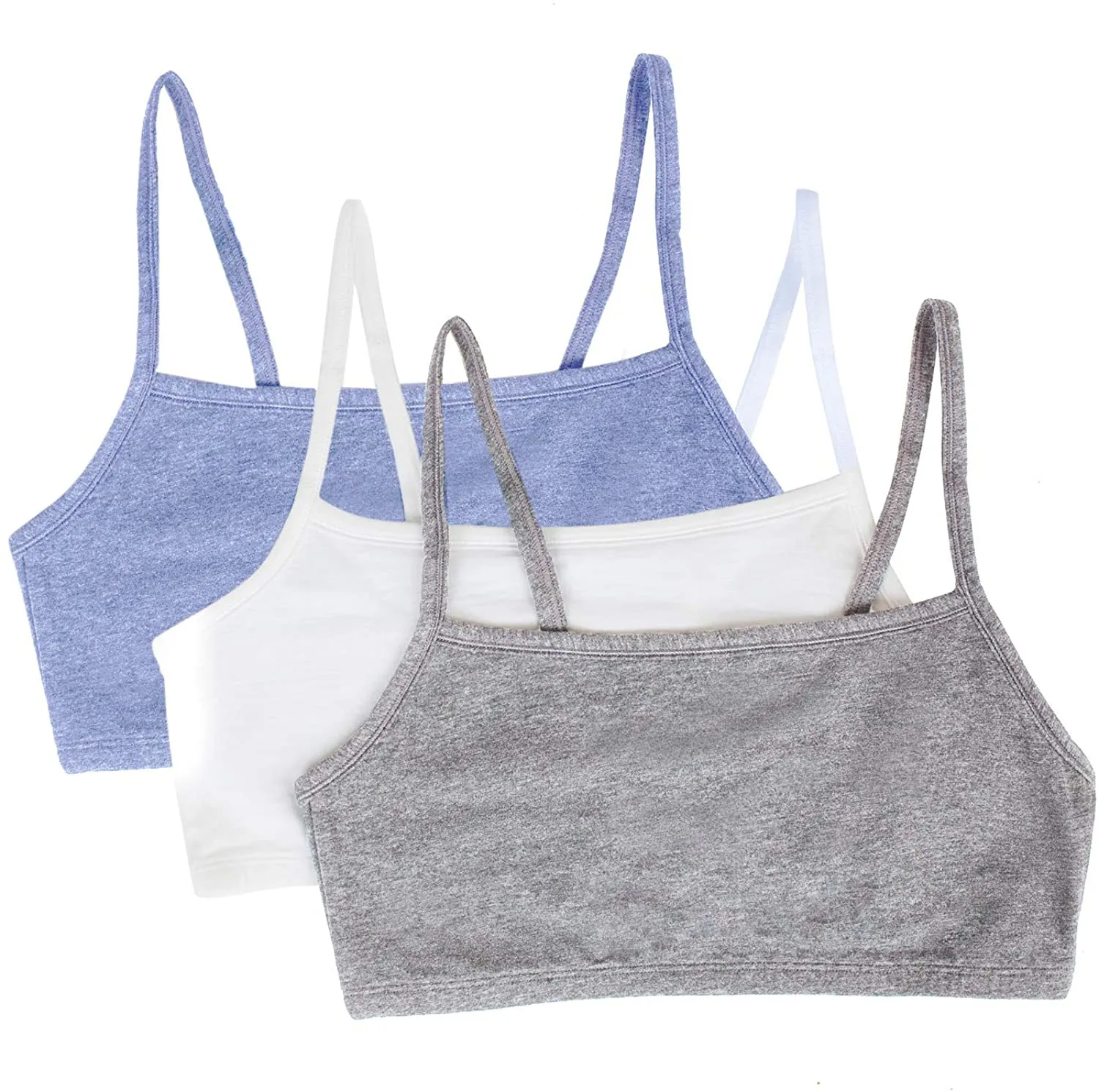 Fruit of the Loom Women's Spaghetti Strap Cotton Pullover Sports Bra