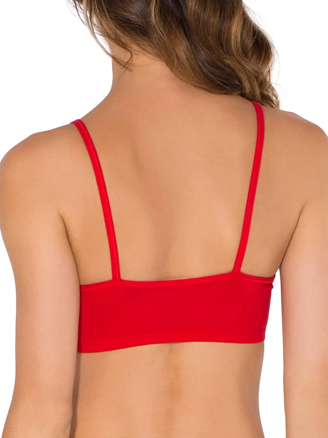 Fruit of the Loom Women's Spaghetti Strap Cotton Pullover Sports Bra