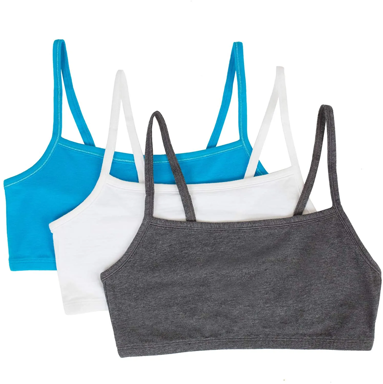 Fruit of the Loom Women's Spaghetti Strap Cotton Pullover Sports Bra