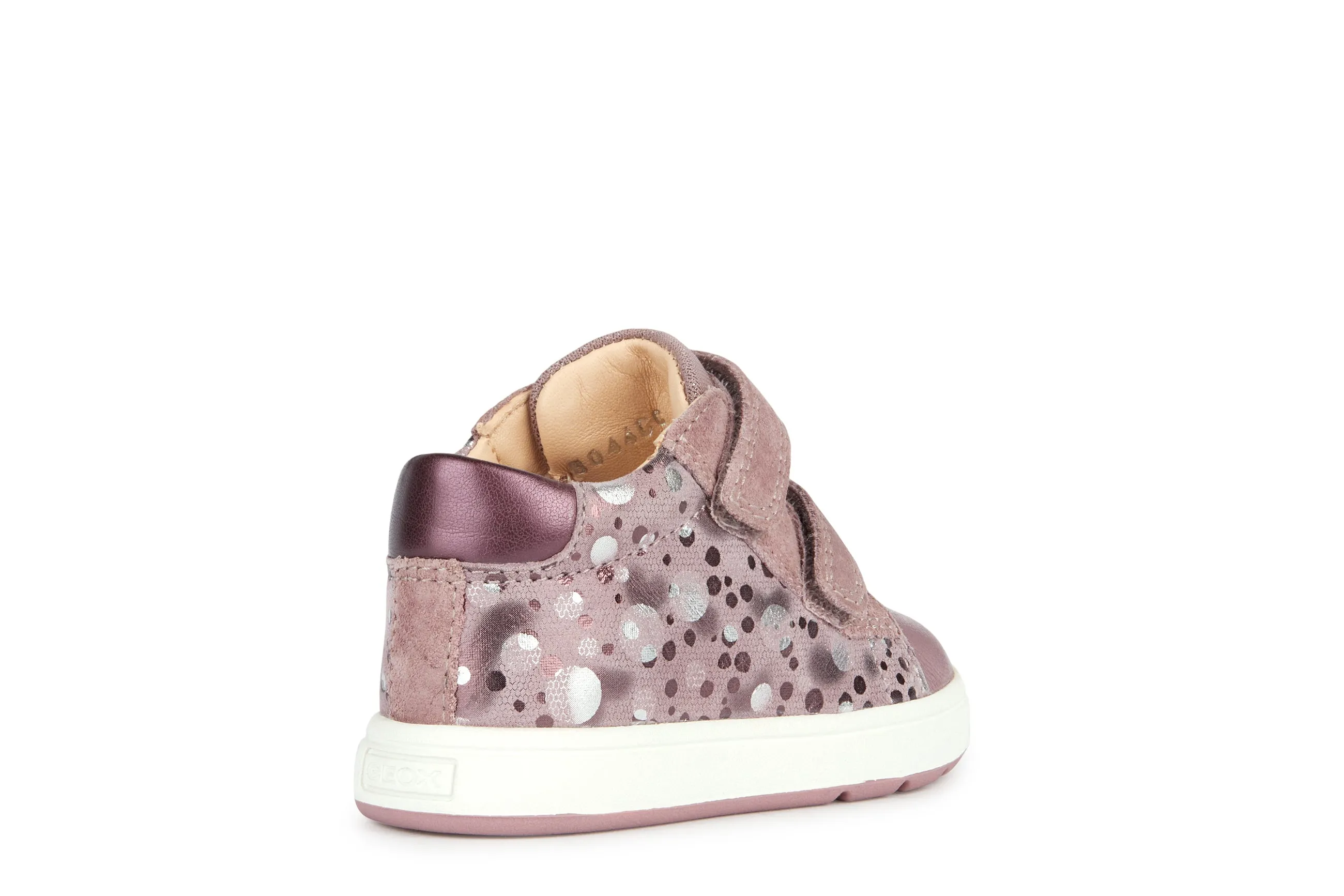 Geox Biglia Girls Dark Rose Prune Spotty Ankle Boot