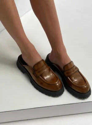 Grayson Mule Loafers Brown