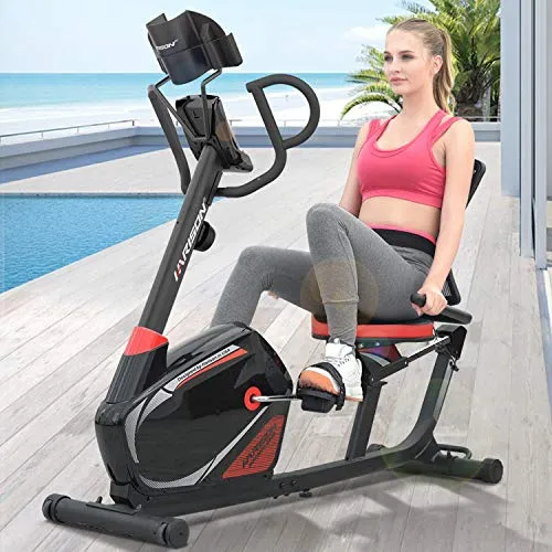 HARISON Magnetic Recumbent Exercise Bike for Seniors and Adults 350 LBS Capacity, Exercise Bike Stationary for Home Cardio Workout