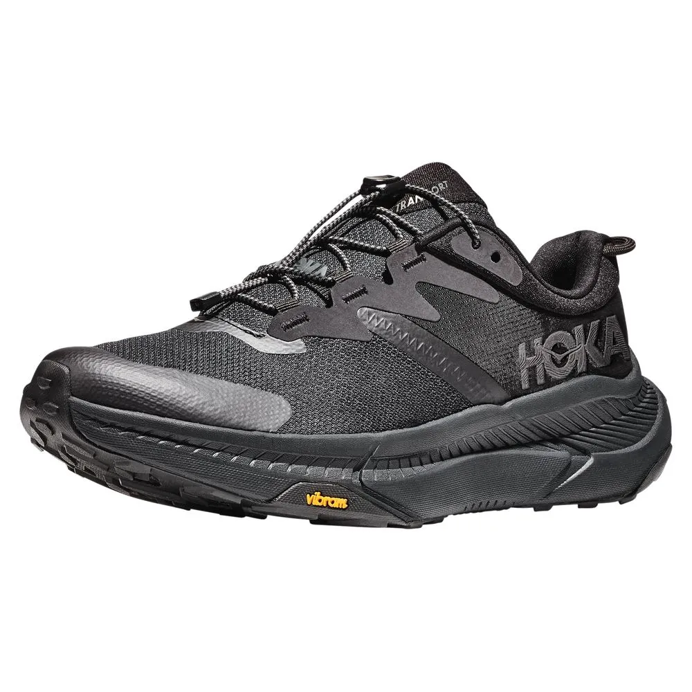 Hoka 1123153-BBLC Mens Transport Running Shoes, Size: 12M, Black