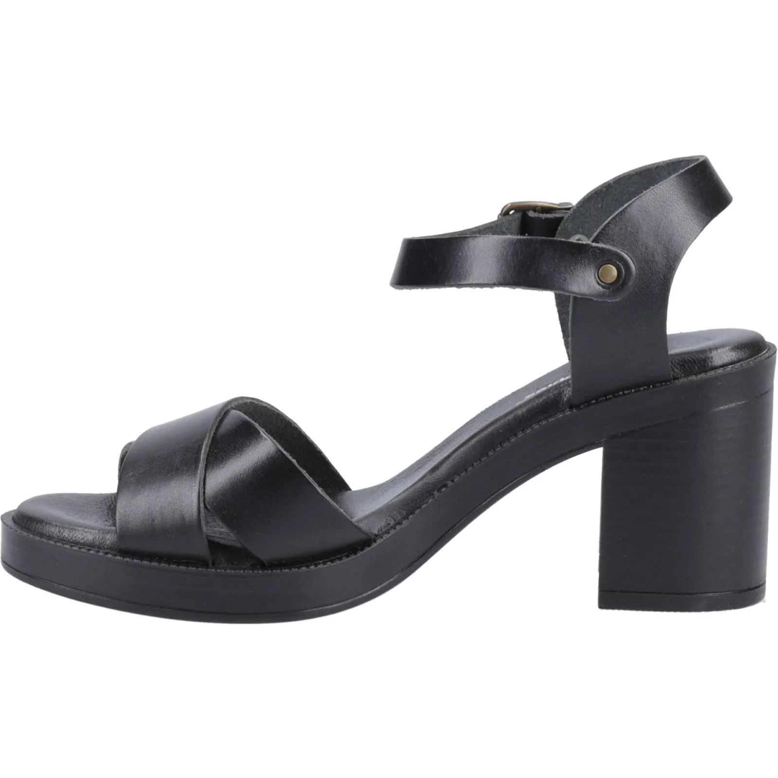 Hush Puppies Georgia Womens Black Heeled Sandals