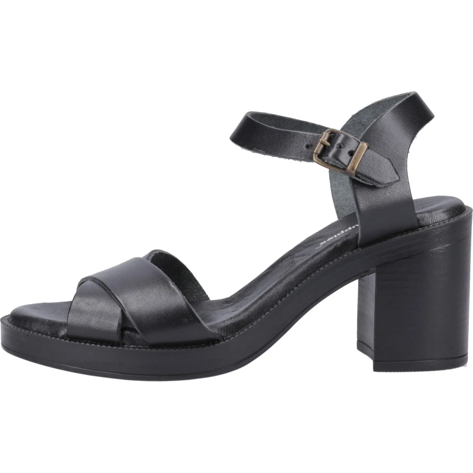 Hush Puppies Georgia Womens Black Heeled Sandals