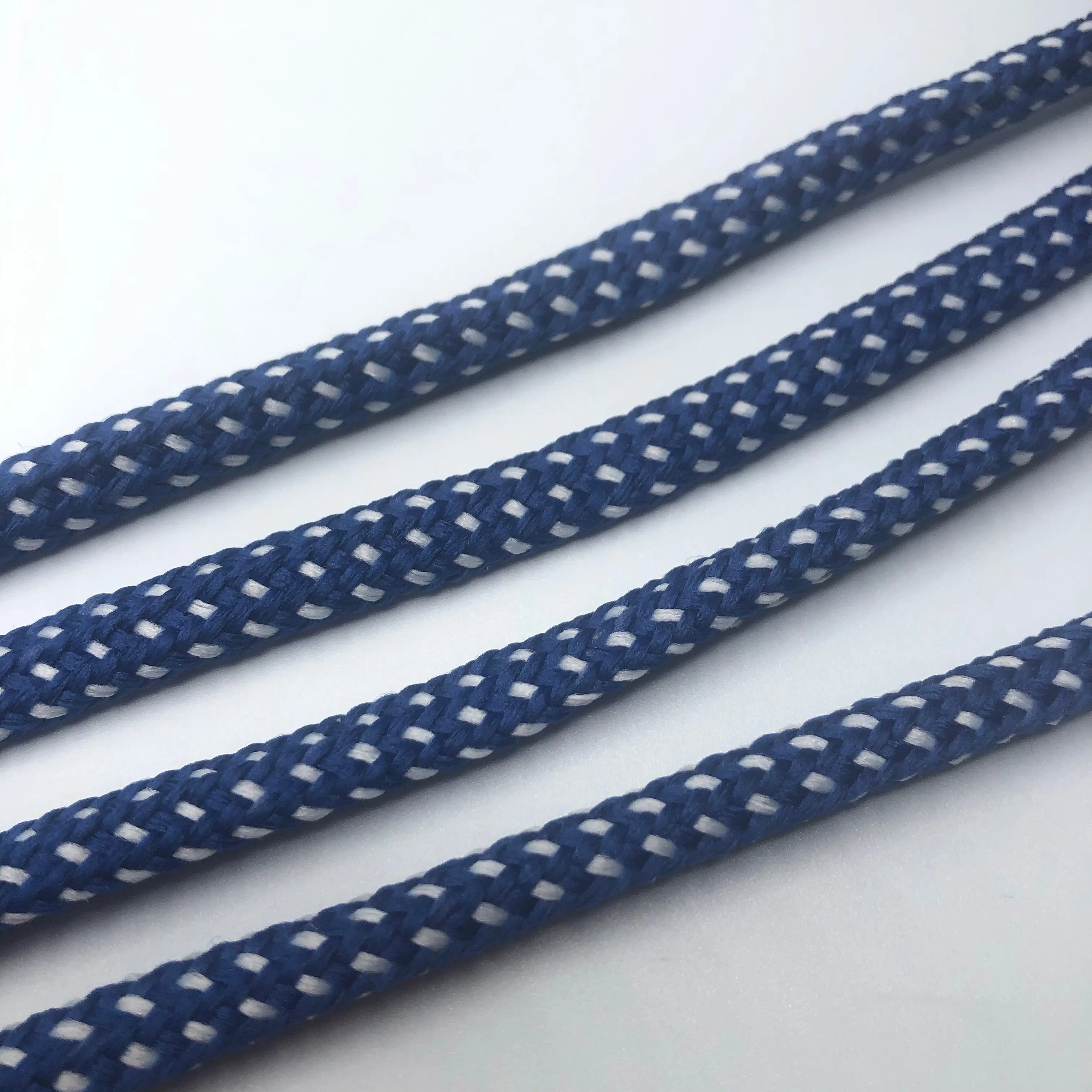 Hybrid Shoelaces - Blue with White Accents