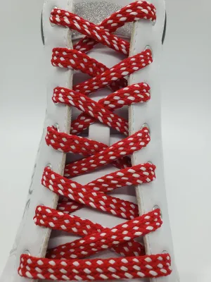 Hybrid Shoelaces - Red with White Flecks