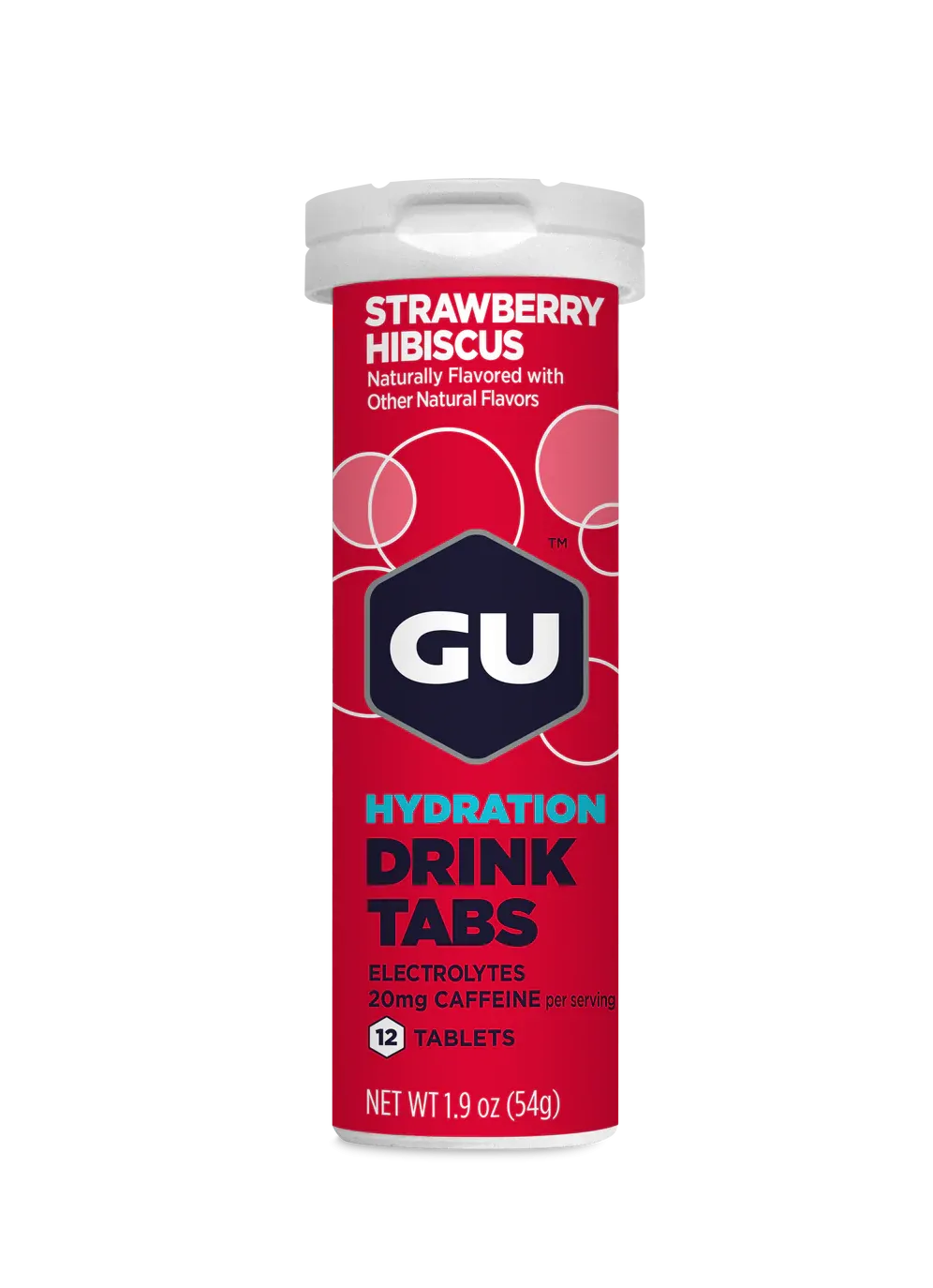 Hydration Tabs   Caffeine - Strawberry Hibiscus