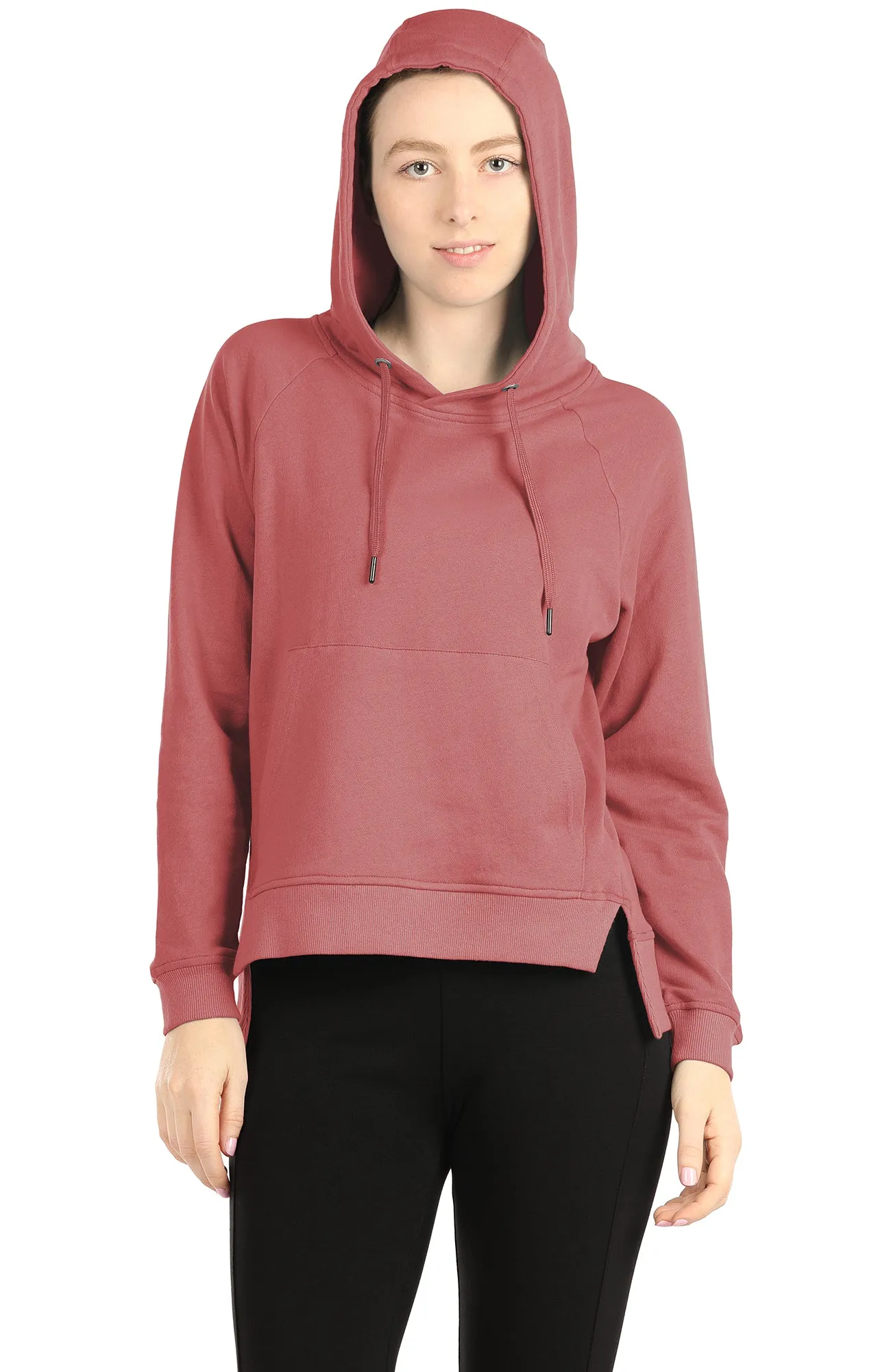 icyzone Hoodies for Women - Workout Athletic Sweatshirts Exercise Long Sleeve Pullover with Kangaroo Pocket