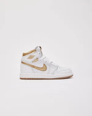 Jordan Air Jordan 1 Retro High OG 'White and Gold' Pre-School