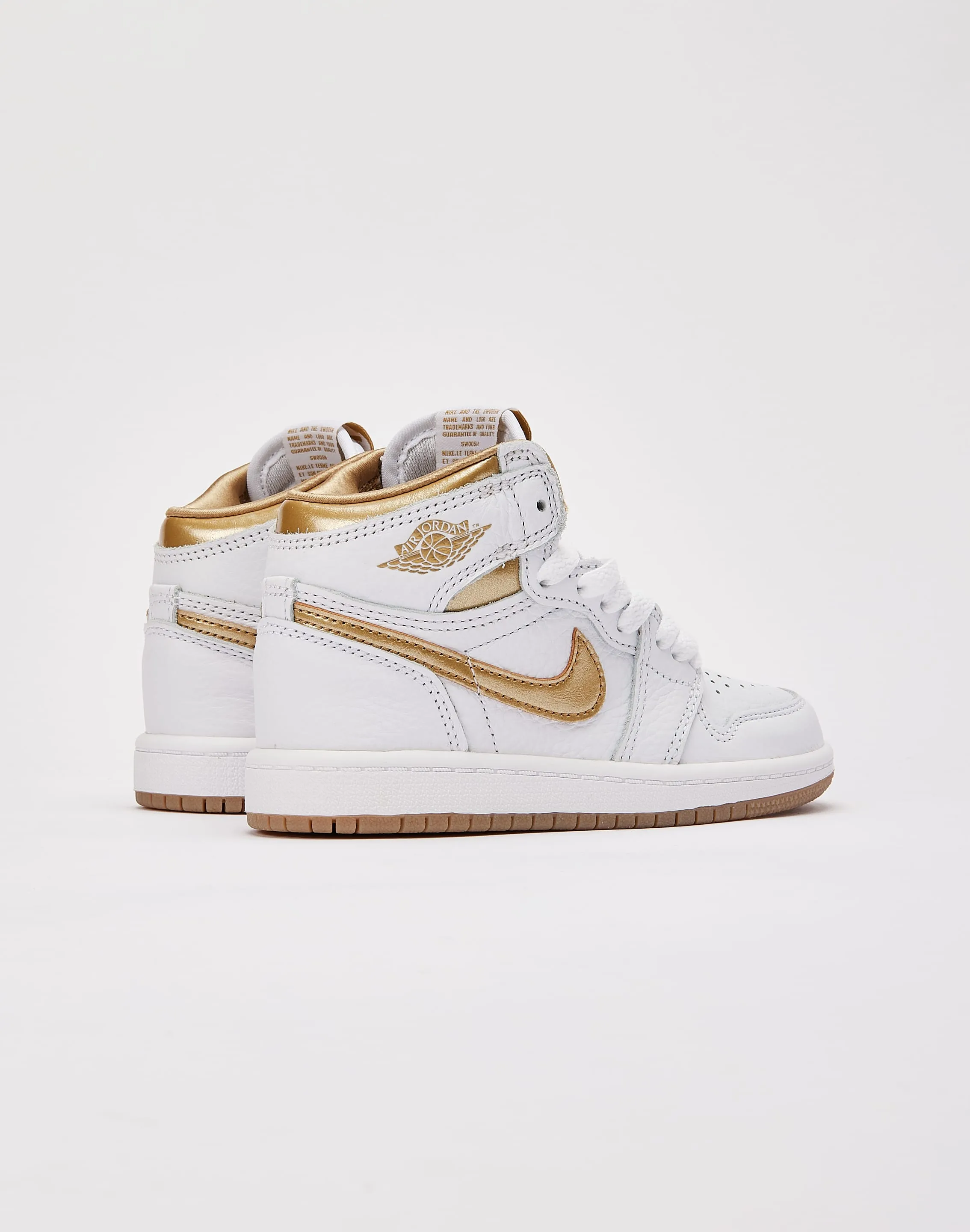 Jordan Air Jordan 1 Retro High OG 'White and Gold' Pre-School