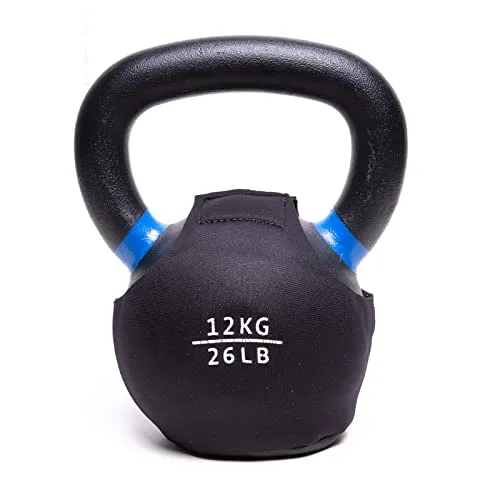 Kettlebell Kings Powder Coat Wrap 8kg Black Neoprene Floor Protector Cover