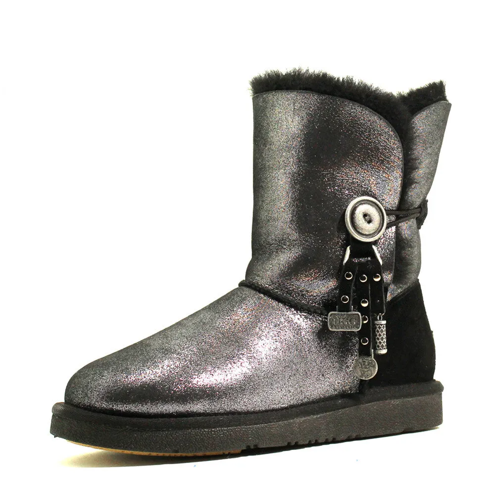 Kiki Medium Ugg Boot - Silver