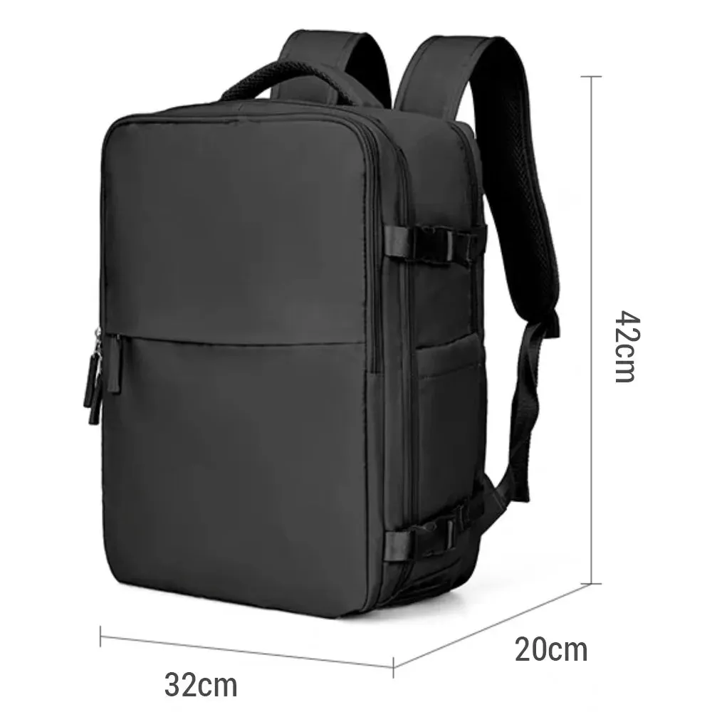 Large Capacity Travel Backpack for Hiking and Camping Lightweight and Waterproof Shoulder Bag with USB Interface & Shoe Bag