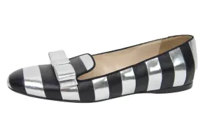 Leather Stripe Flats | Size 8 US 38 EU