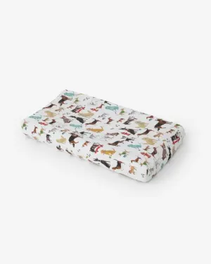 Little Unicorn Muslin Changing Pad Cover - Woof