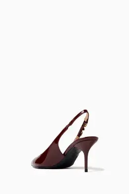 Love Chain-strap 70 Slingback Pump - Patent Burgundy