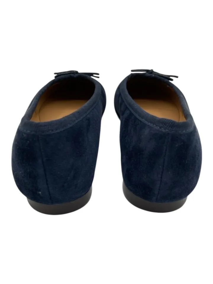 Madewell Shoe Size 5.5 Navy Blue Leather Suede Bow Detail Flats