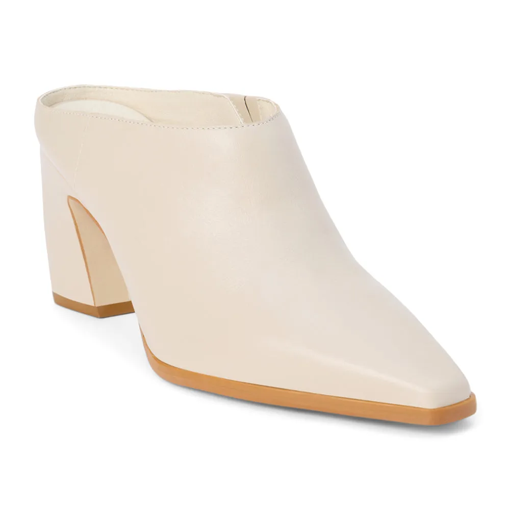 McCarthy Square Toe Block Heel Mules