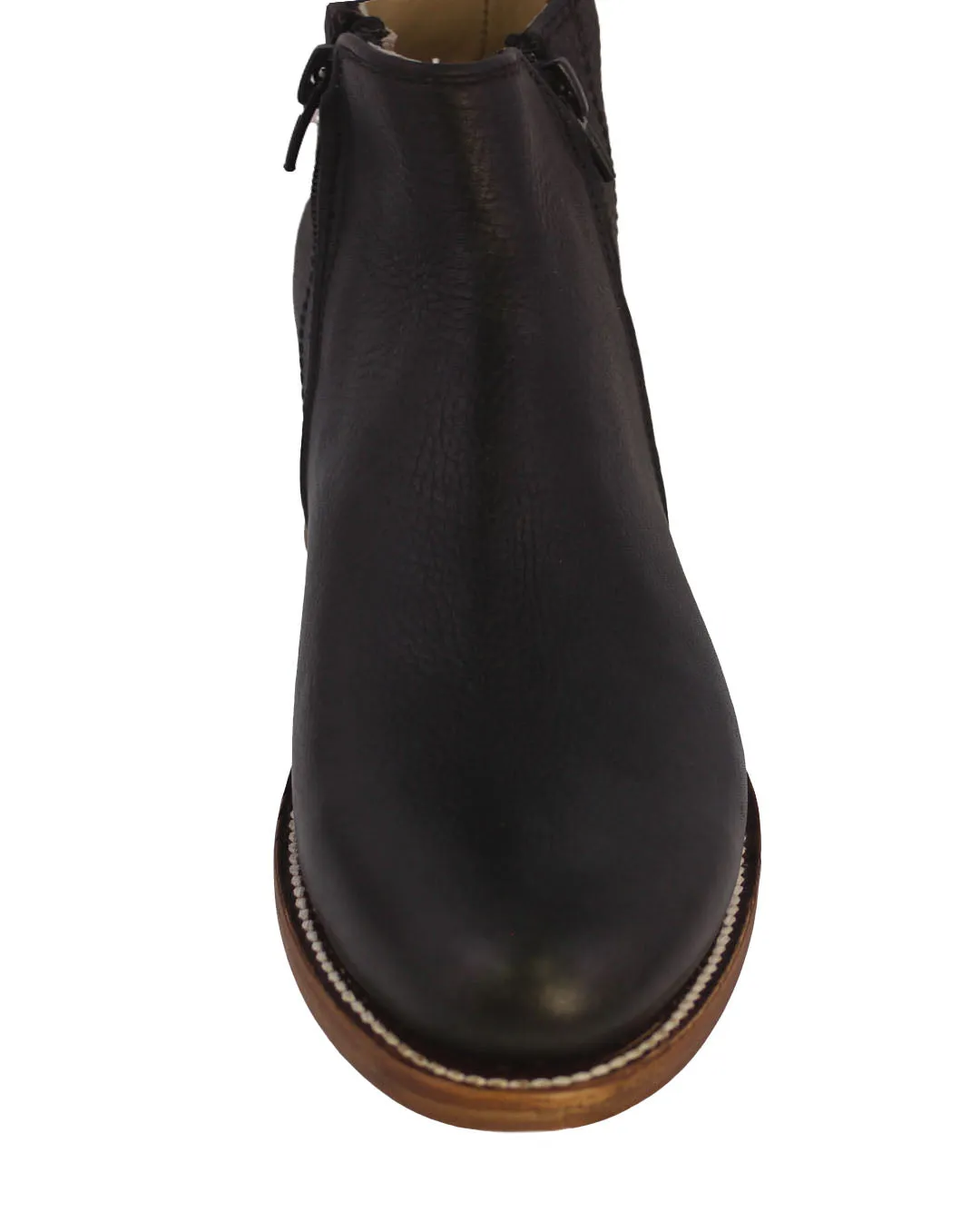 Mens #155 Black Chelsea Cowboy Boots Leather - Round Toe