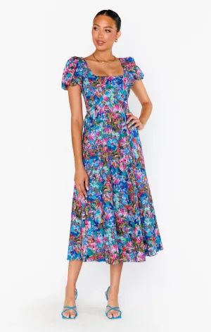 Mia Midi Dress ~ Painterly Meadows