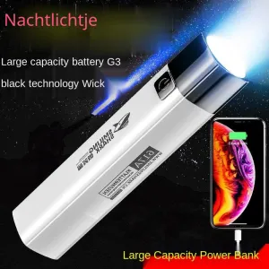 Mini Flashlight Light LED Rechargeable Charging Treasure Multifunctional Bright Field Super Bright