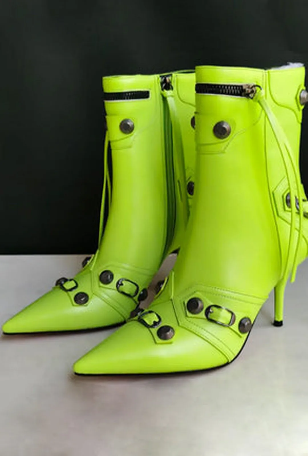 NICHOLETT - ANKLE STUD HEEL BOOTS