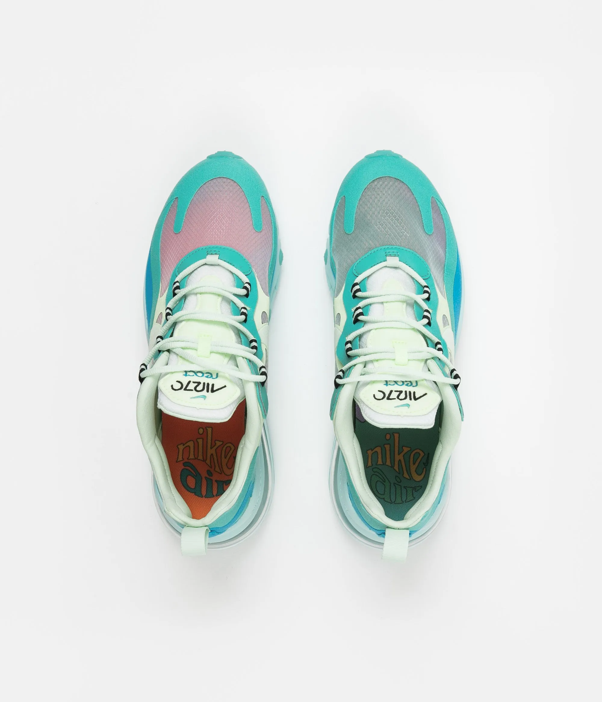 Nike Air Max 270 React Shoes - Hyper Jade / Frosted Spruce - Barely Volt