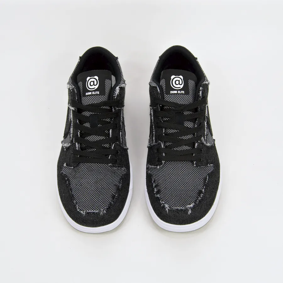 Nike SB - 'Medicom' Dunk Low Elite QS Shoes - Black / Black - White - Medium Grey